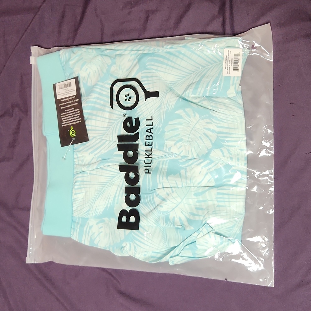 Pickleball Shorts BADDLE Women’s XXL 5” Inseam, Inner liner, Aqua NWT - Picture 9 of 14